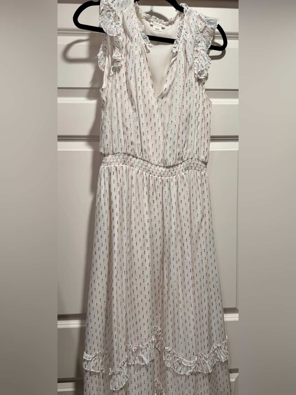 Mes Demoiselles Pavot Metallic Stripe Midi Sundress Size 10 Like New